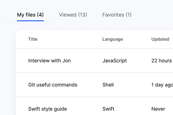 Syntax settings
